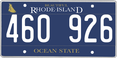 RI license plate 460926