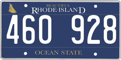 RI license plate 460928