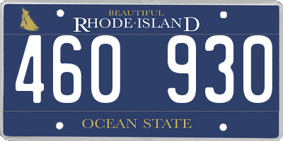 RI license plate 460930