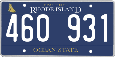 RI license plate 460931