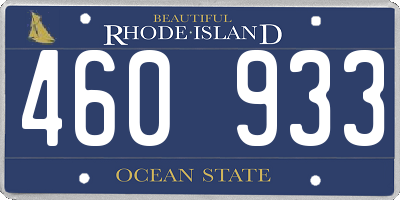 RI license plate 460933