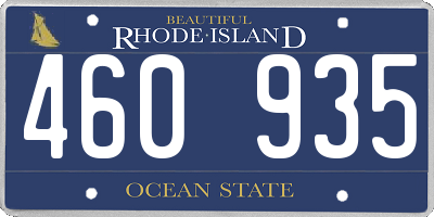 RI license plate 460935