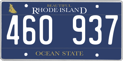 RI license plate 460937