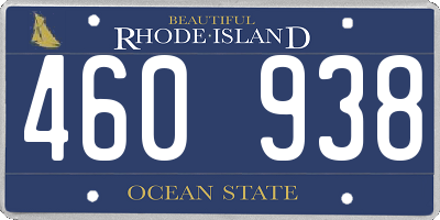 RI license plate 460938