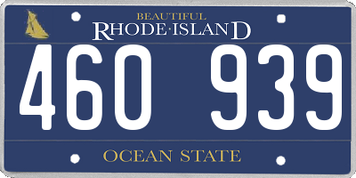 RI license plate 460939