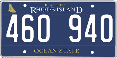 RI license plate 460940