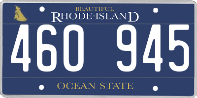 RI license plate 460945