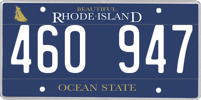 RI license plate 460947