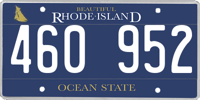 RI license plate 460952