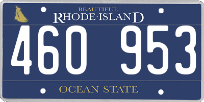 RI license plate 460953