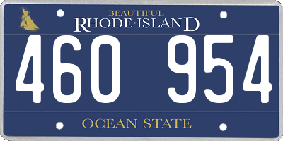 RI license plate 460954