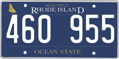 RI license plate 460955