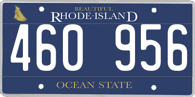 RI license plate 460956