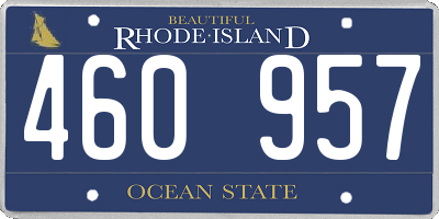 RI license plate 460957