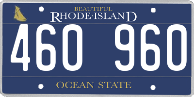 RI license plate 460960