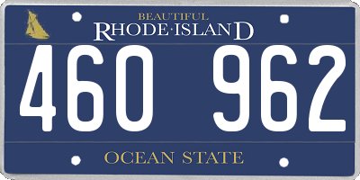 RI license plate 460962