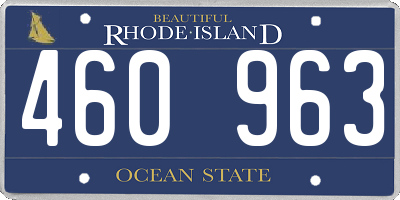 RI license plate 460963