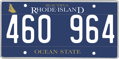 RI license plate 460964