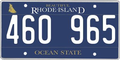 RI license plate 460965