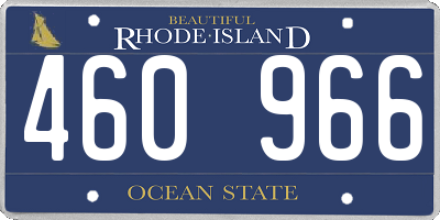 RI license plate 460966