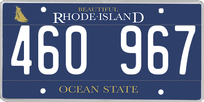 RI license plate 460967