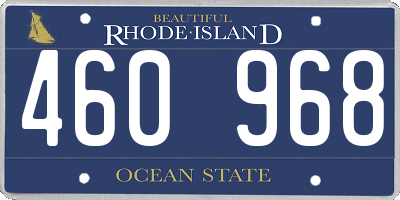 RI license plate 460968