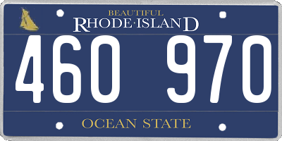 RI license plate 460970