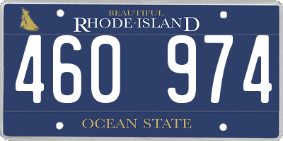 RI license plate 460974