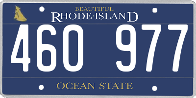 RI license plate 460977