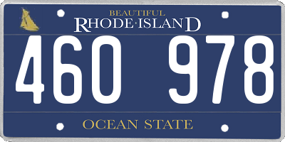 RI license plate 460978