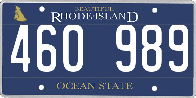 RI license plate 460989