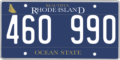 RI license plate 460990