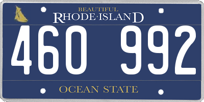 RI license plate 460992
