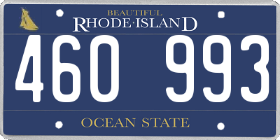RI license plate 460993