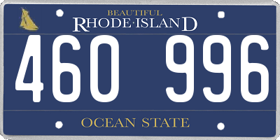 RI license plate 460996