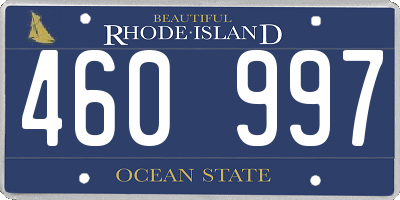 RI license plate 460997