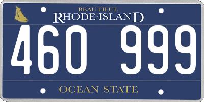 RI license plate 460999
