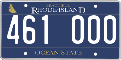 RI license plate 461000