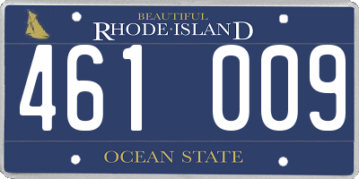 RI license plate 461009