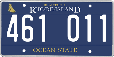 RI license plate 461011