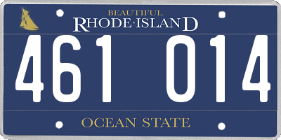 RI license plate 461014