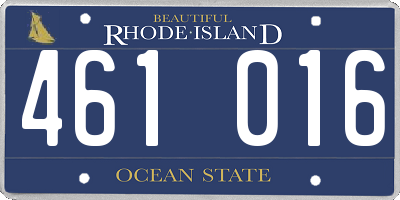RI license plate 461016