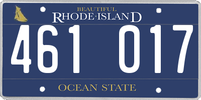 RI license plate 461017