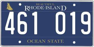 RI license plate 461019