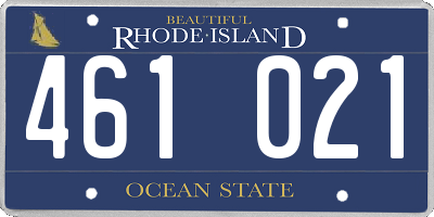 RI license plate 461021