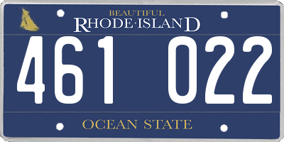 RI license plate 461022
