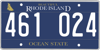 RI license plate 461024