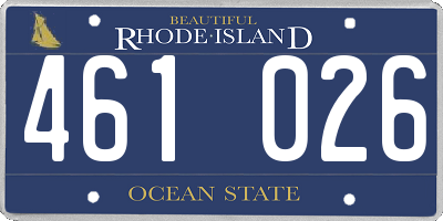 RI license plate 461026