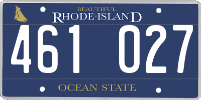 RI license plate 461027