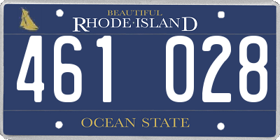 RI license plate 461028